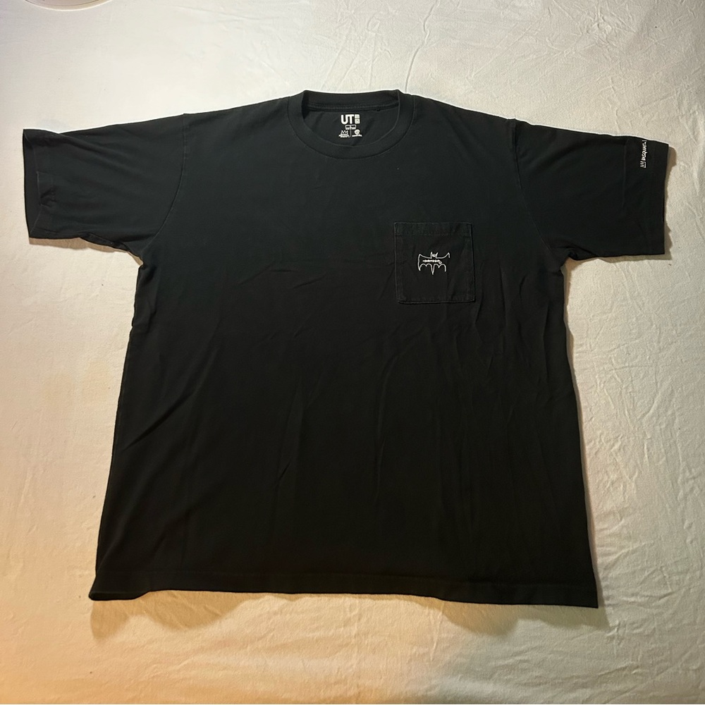 Uniqlo Warner Bros Batman Basquiat black t shirt